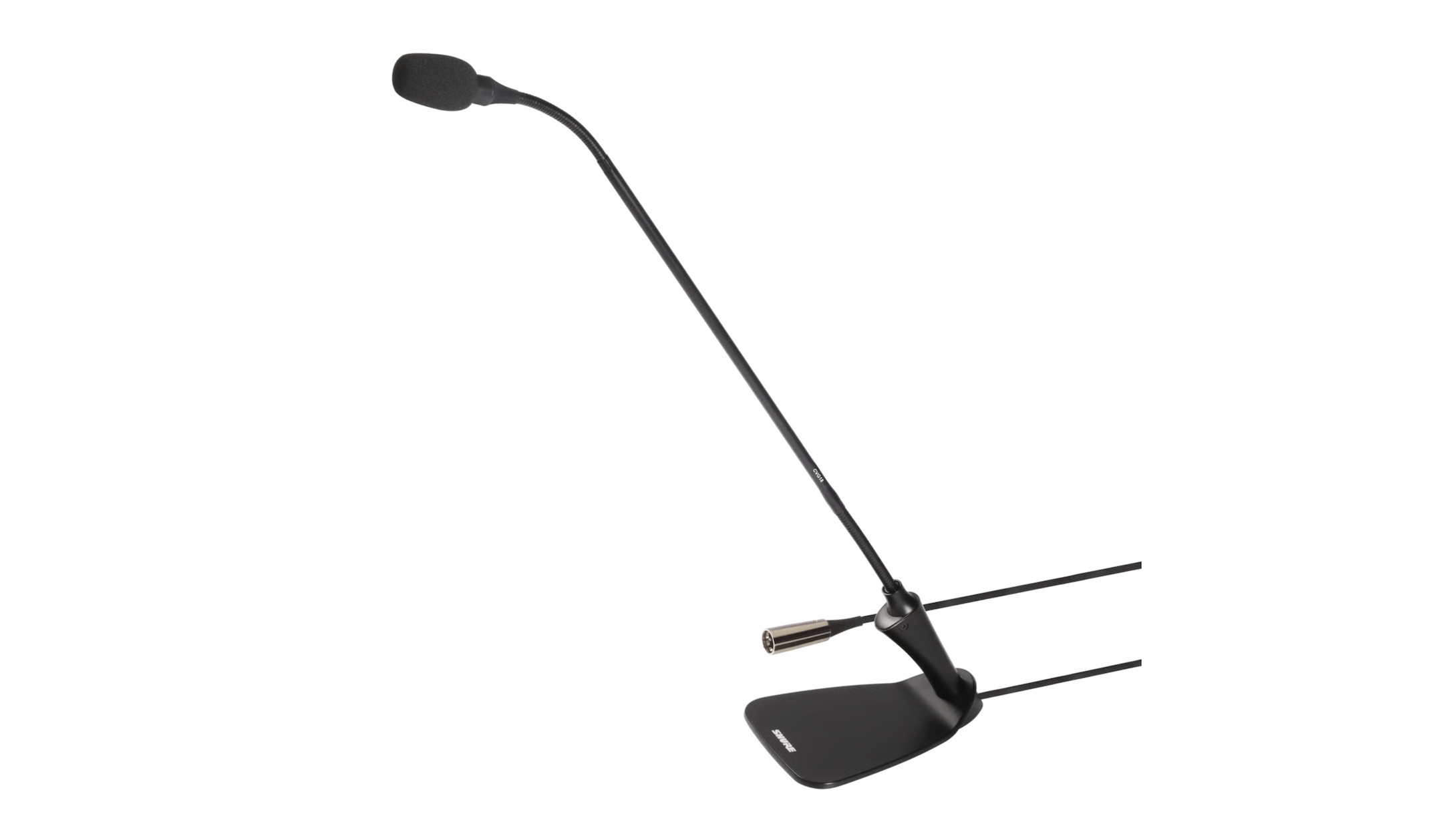 Shure-CVG18D-CentraverseTM-45-7-cm-18-Schwanenhalsmikrofon-mit-integriertem-Tischfuss-und-Vorverstarker-mit-Switch-mit-LED-Statusanzeige