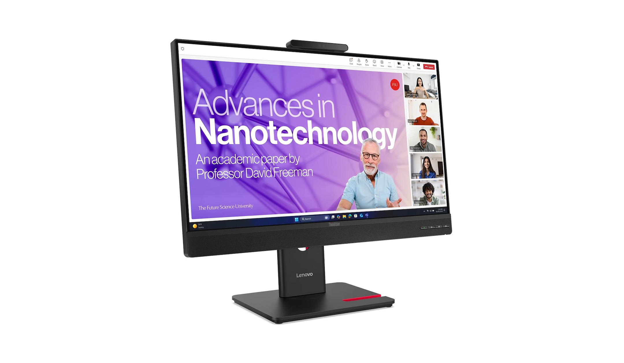 Lenovo-ThinkVision-T24-4v-23-8-Full-HD-Monitor-mit-5MP-Webcam-fur-Videokonferenzen