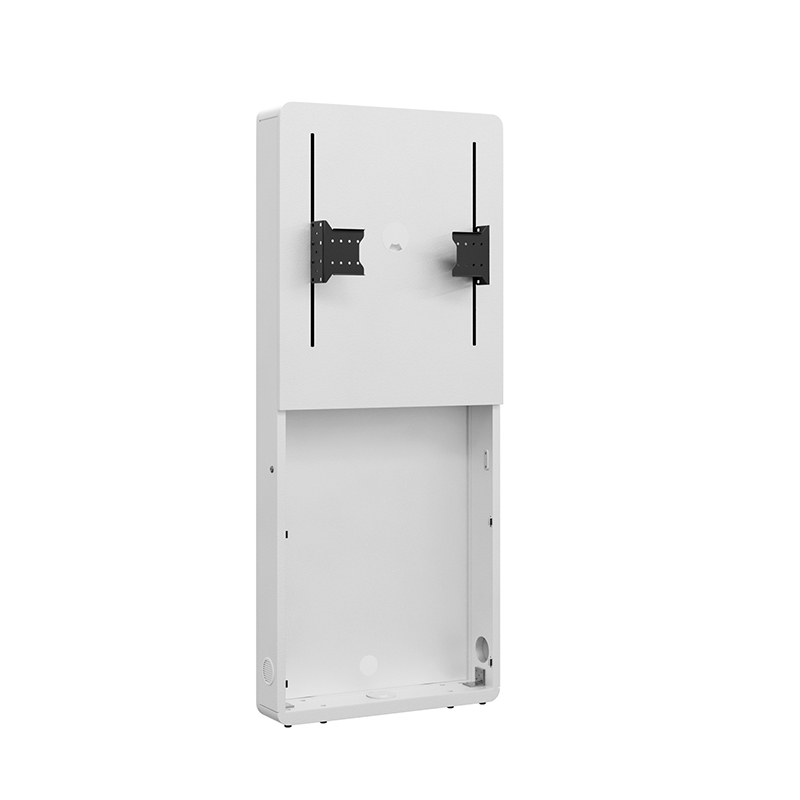 Hagor-CON-Line-R-W-Lift-Media-displaystandaard-van-vloer-tot-wand-met-hefmechanisme-voor-een-scherm-van-55-75-elektrisch-in-hoogte-verstelbaar
