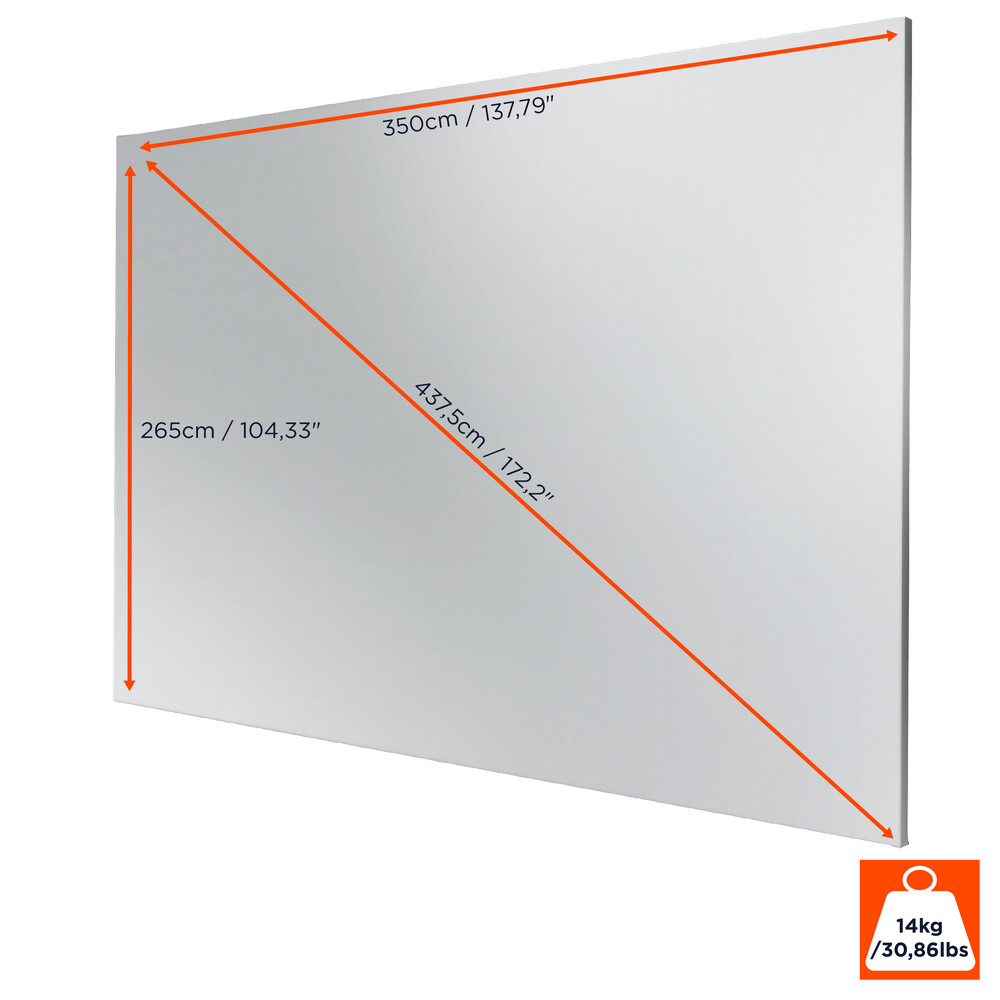 CELEXON Rahmenleinwand Expert PureWhite 350 x 265 cm