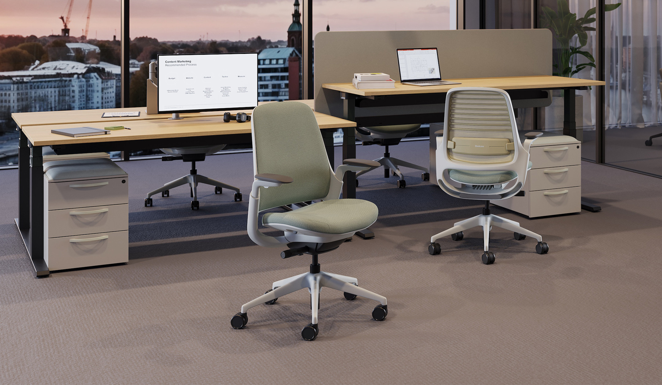 Steelcase-Series-1-ergonomischer-Burostuhl-mit-gepolsterter-Ruckenlehne-und-Synchronmechanik