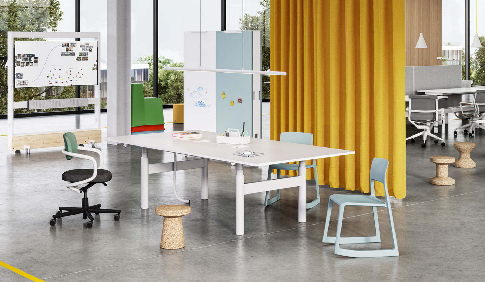 Vitra Tyde 2 Meetingtisch mit intelligenter Elektrifizierung für Besprechungen Vitra-Tyde-2-Meetingtisch-mit-intelligenter-Elektrifizierung-fur-Besprechungen