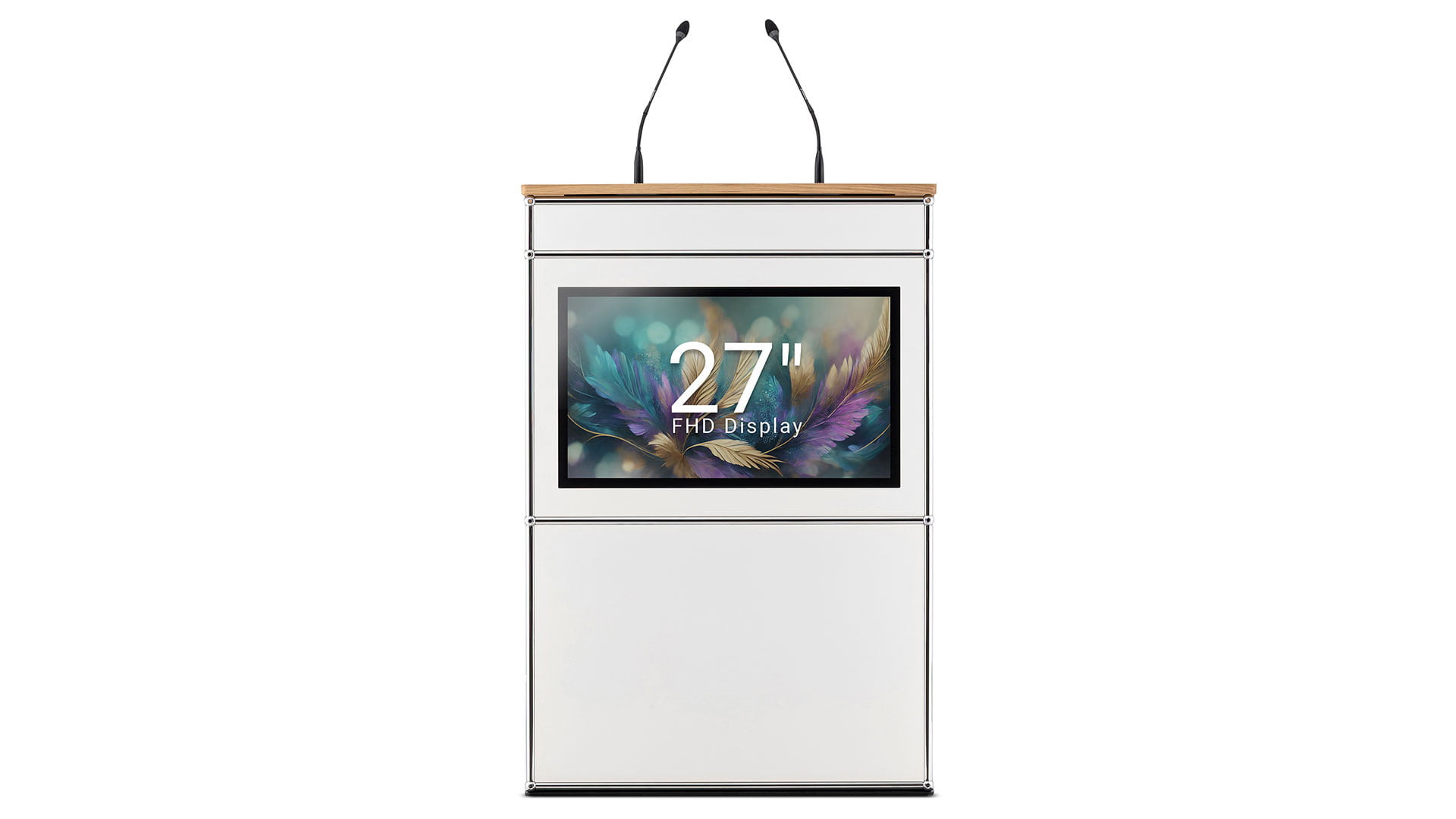 infoWERK rednerPULT FM75 aus Metall und Holz mit optionalem Display für professionelle Vorträge infoWERK-rednerPULT-FM75-aus-Metall-und-Holz-mit-optionalem-Display-fur-professionelle-Vortrage