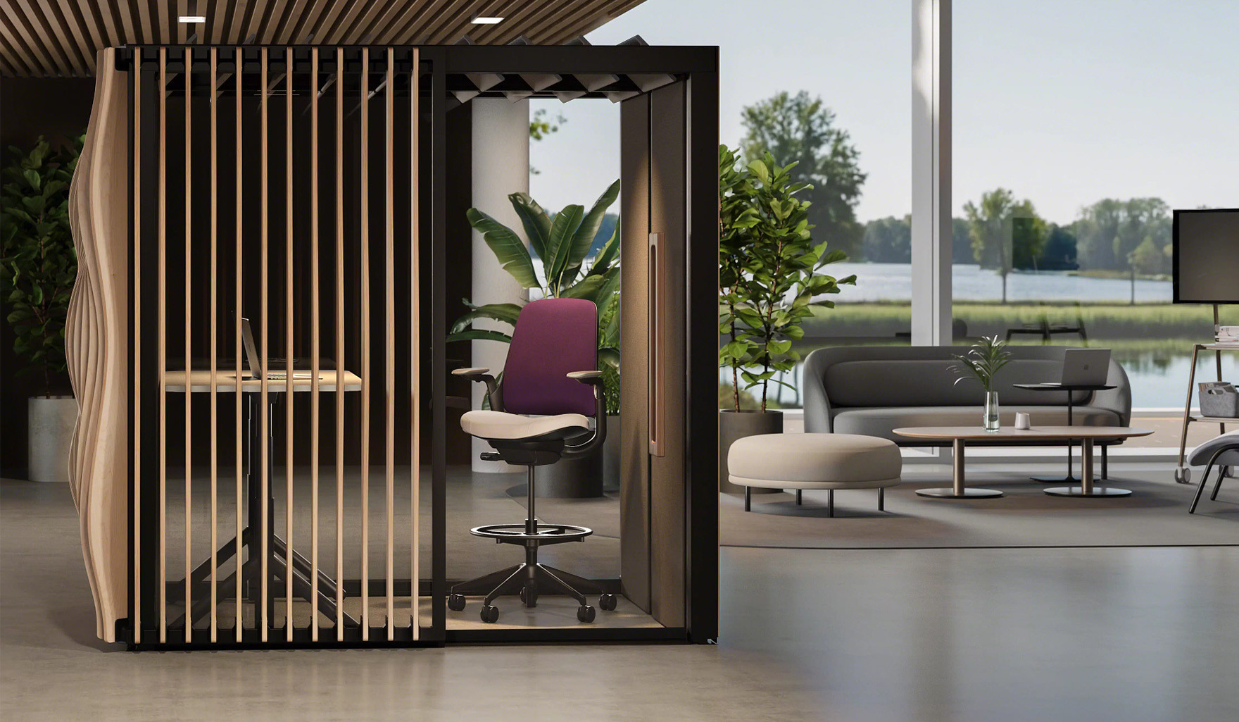 Steelcase Series 1 Schalterstuhl mit gepolsterter Rückenlehne und Synchronmechanik Steelcase-Series-1-Schalterstuhl-mit-gepolsterter-Ruckenlehne-und-Synchronmechanik