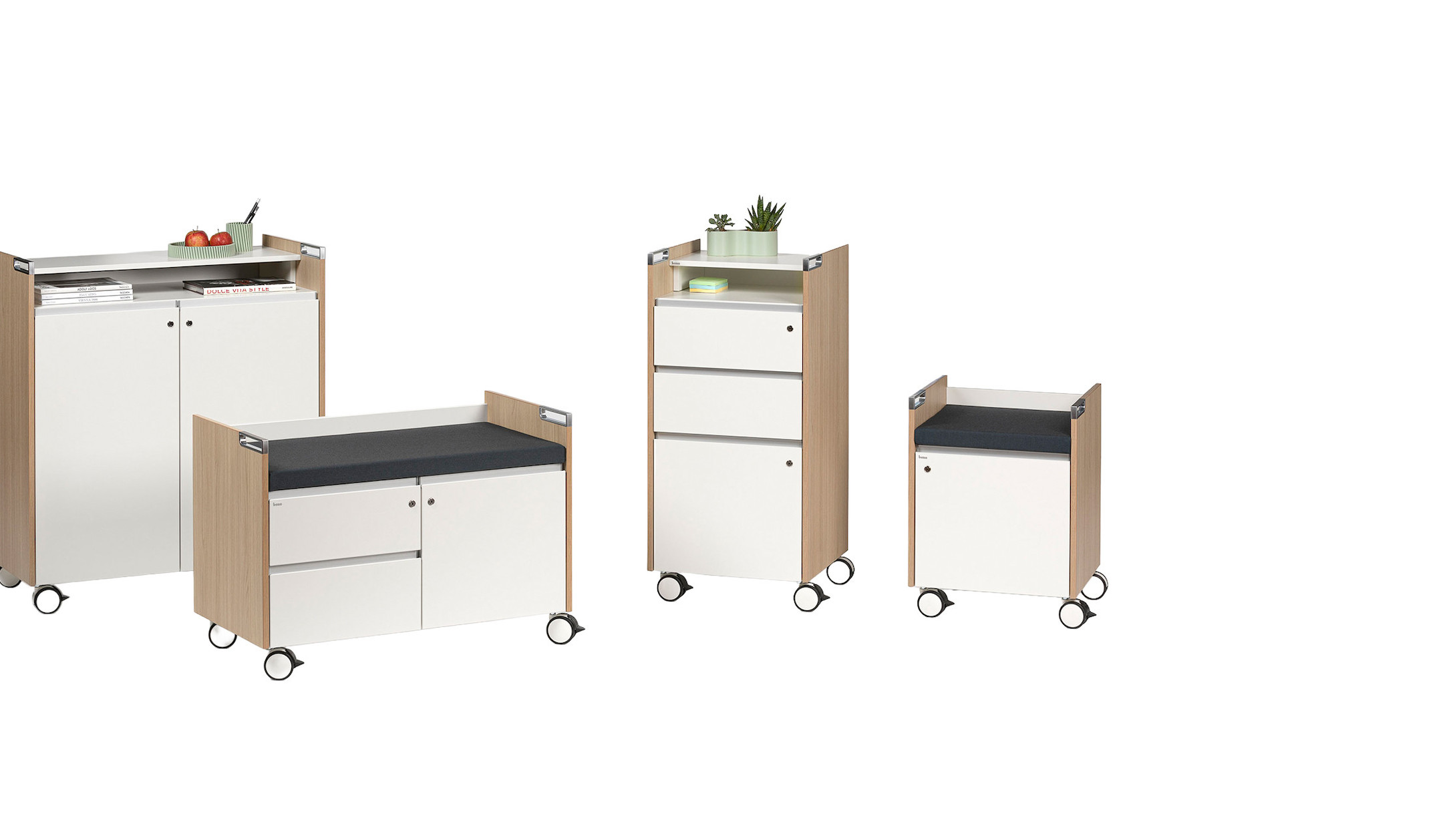 Bene-T-CADDY-Mini-Rollcontainer-mit-individuell-gestaltbarem-Stauraum