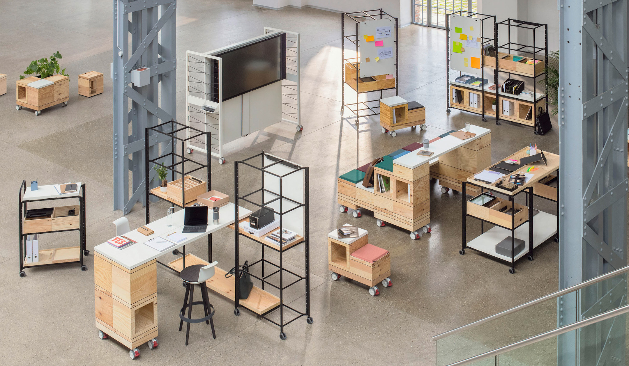 Bene-PIXEL-Mobelelement-fur-modulare-Raumkonfigurationen-in-dynamischen-Umgebungen