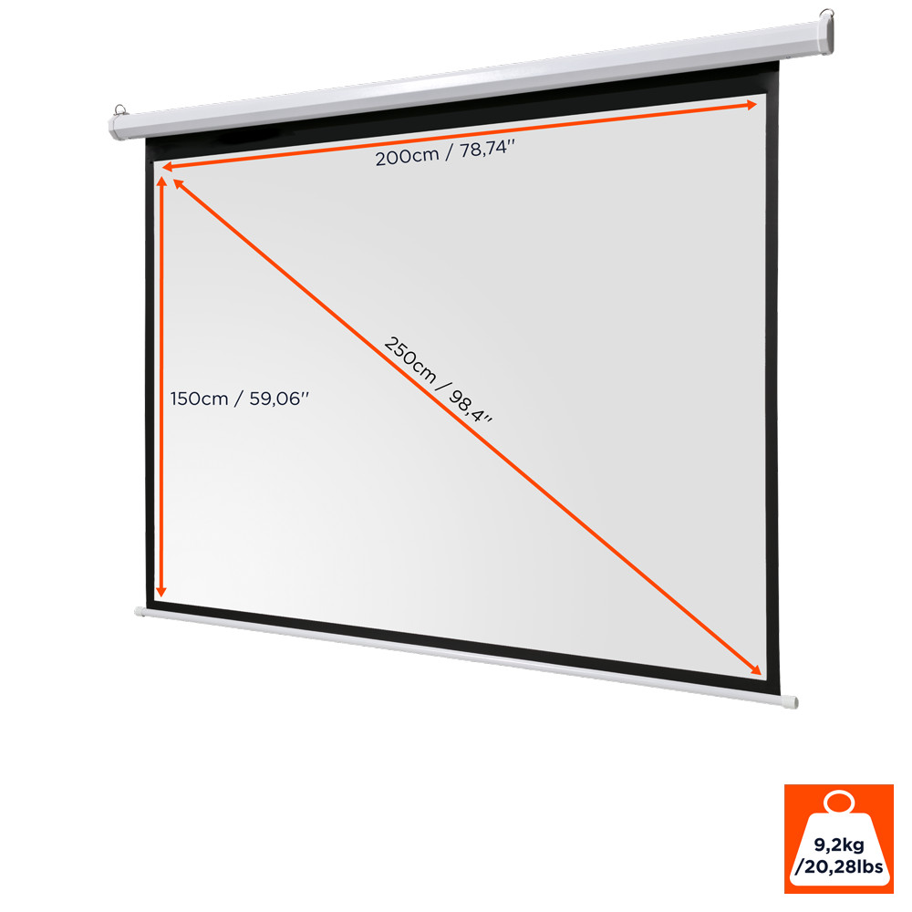 celexon-basic-100-inch-gemotoriseerd-scherm-4-3-200x150cm-4K-Full-HD-3D-elektrisch-scherm-voor-beamerprojecties