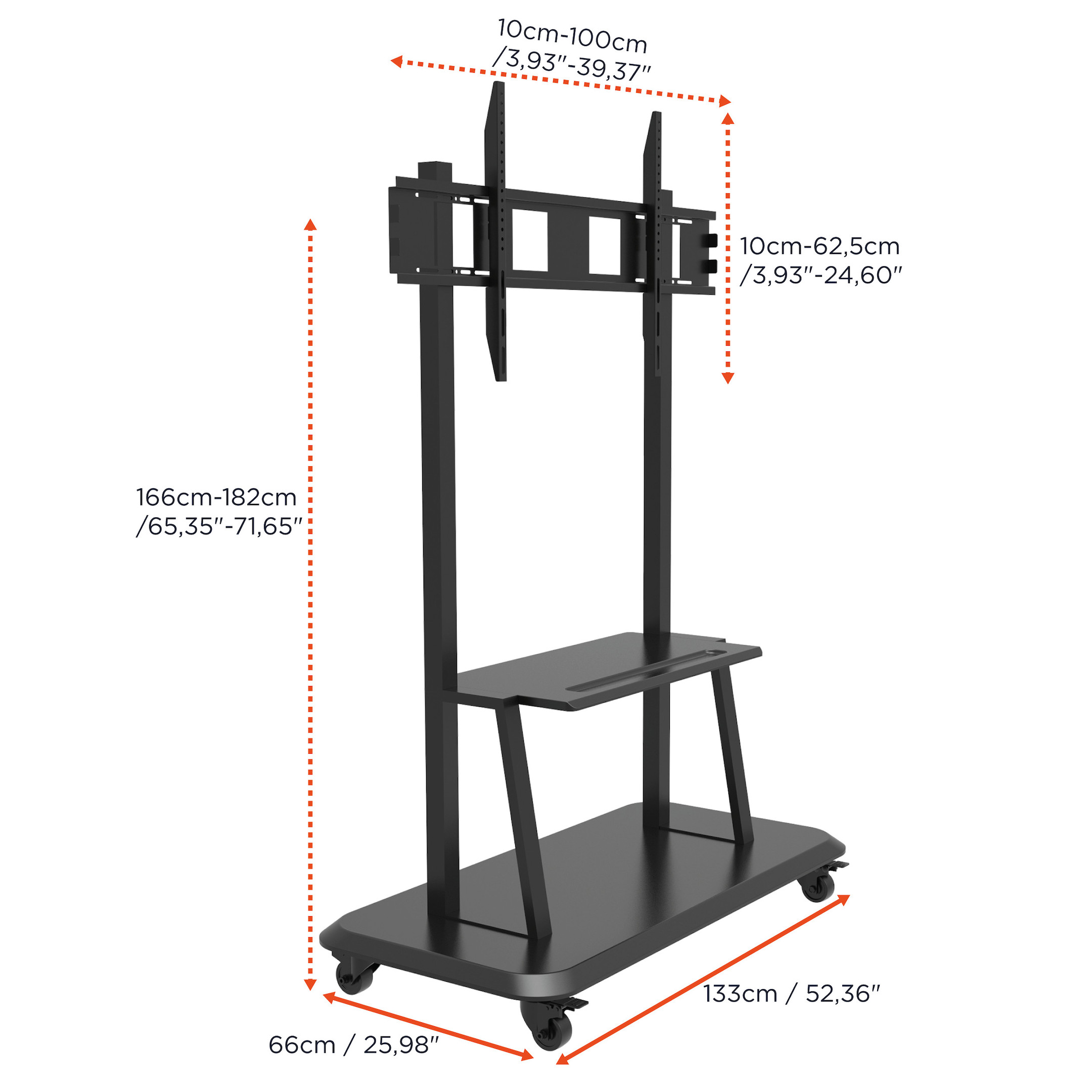 Celexon-Professional-hoogte-verstelbare-Display-Rolwagen-Adjust-55120MP