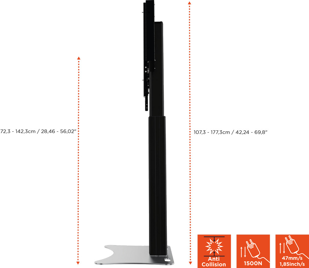 Celexon-Expert-elektrisch-hoogteverstelbare-Display-standaard-Adjust-4286PB-70cm
