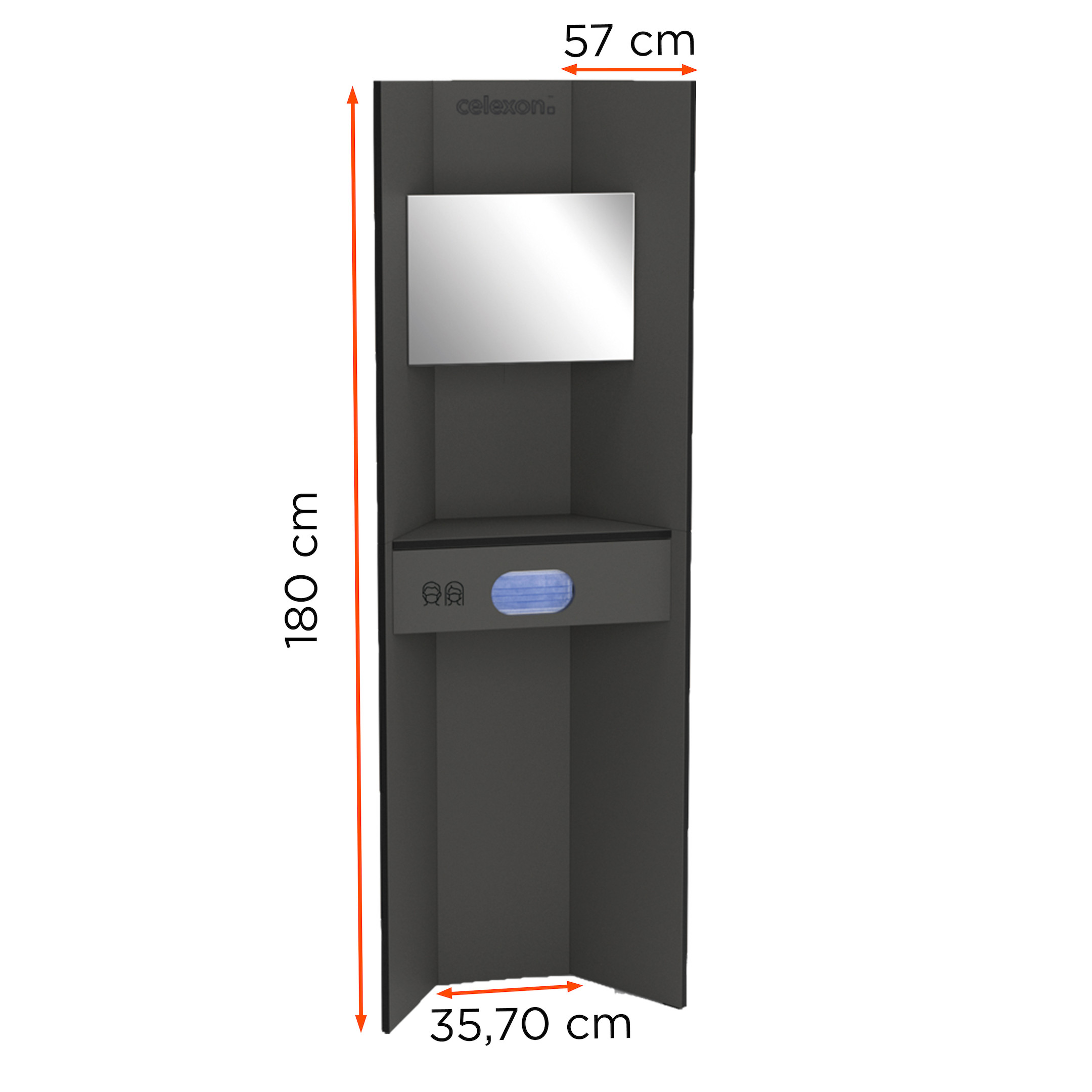 Hygiene-Station-180-basic-Desinfectie-Mondkapjes-Antraciet