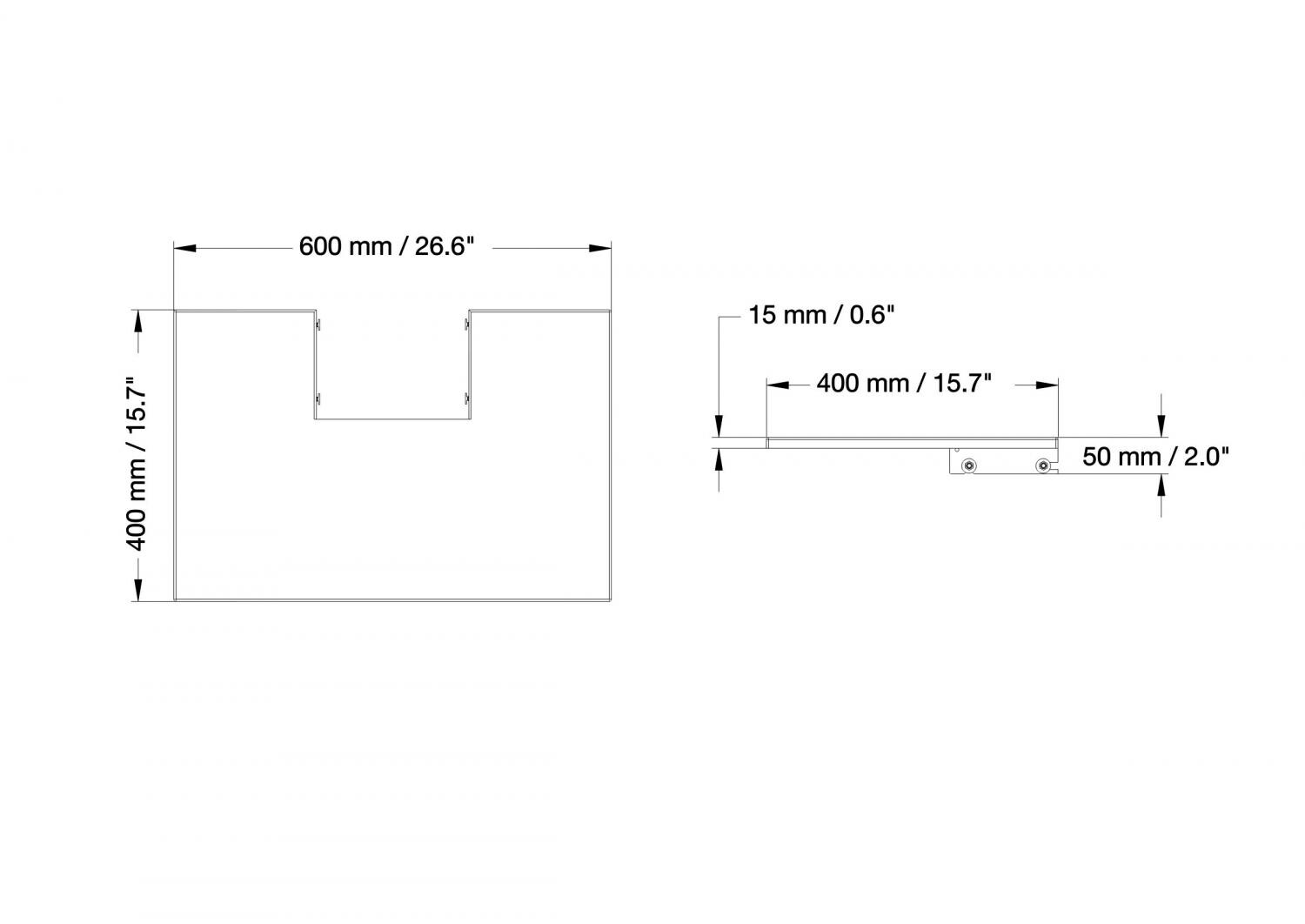 CELEXON Frontablage für alle Adjust-V Modelle für Displayständer Professional Plus und Expert Ser