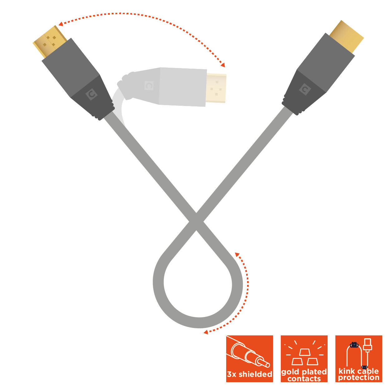 Câble HDMI Ethernet 2.0a/b 4K celexon PRO 1,5 m