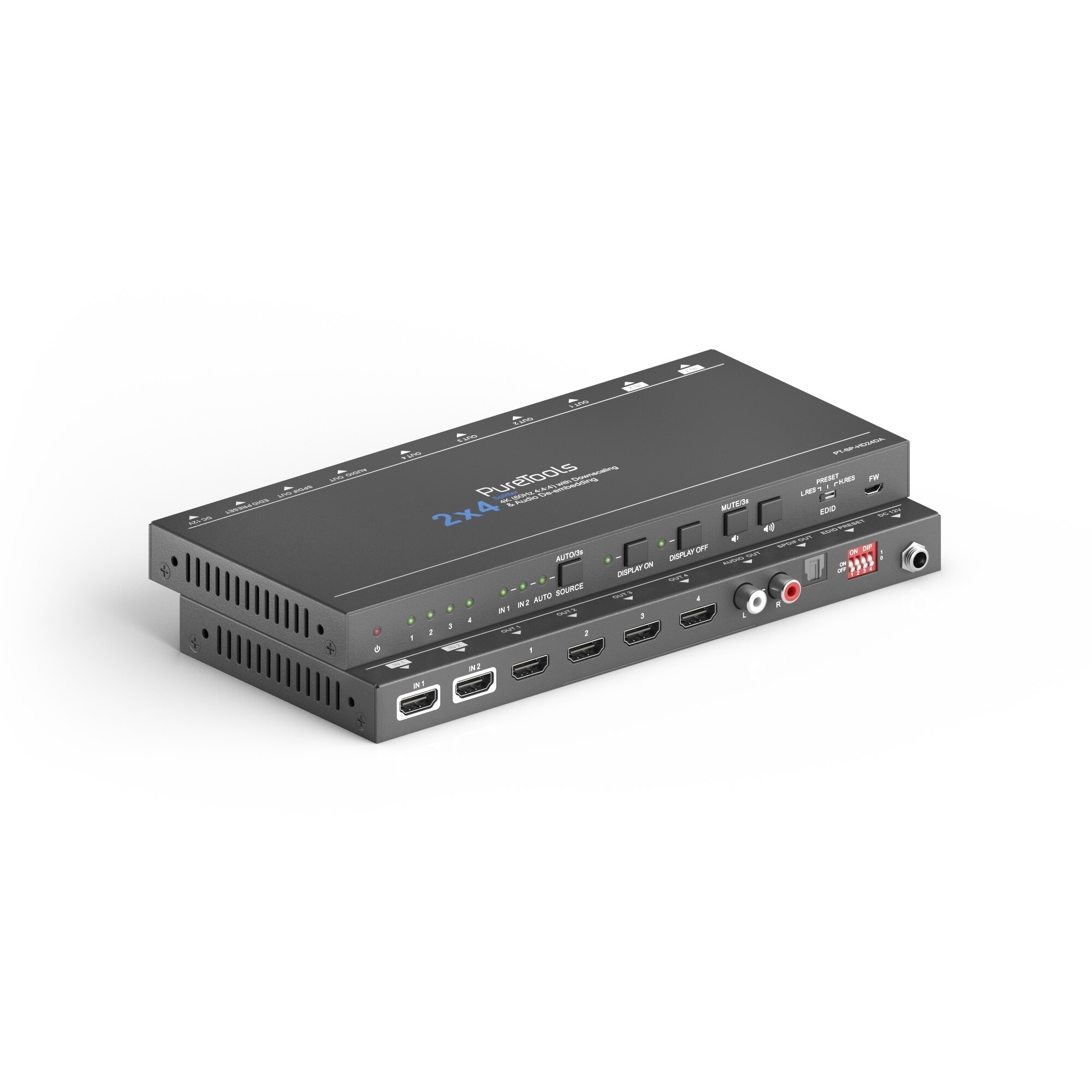 Purelink-HDMI-Splitter-4K-18Gbps-met-Scaler-en-autouitkoppeling