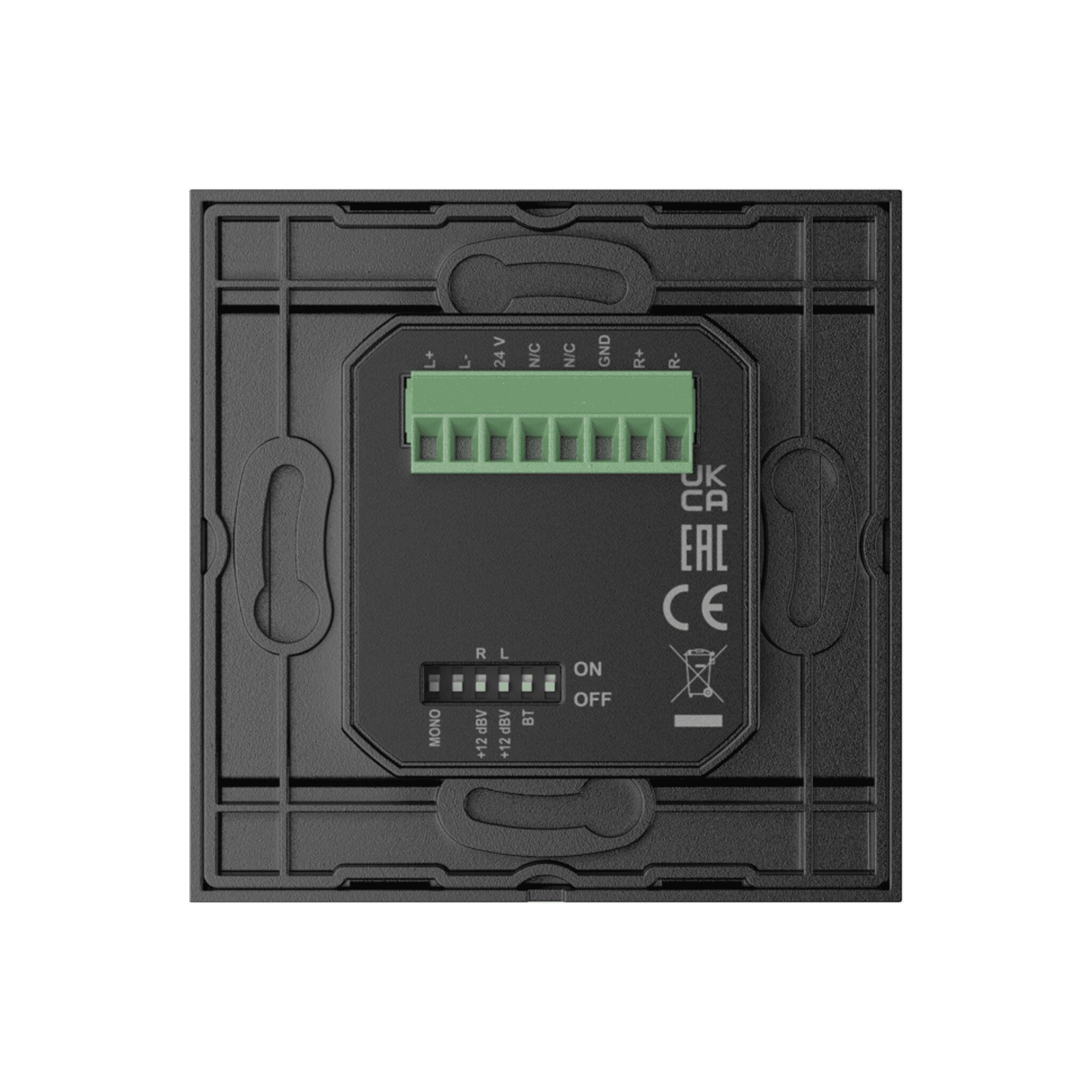 AUDAC-WP220-Universal-Wandbedienfeld-Bluetooth-Empfanger-schwarz