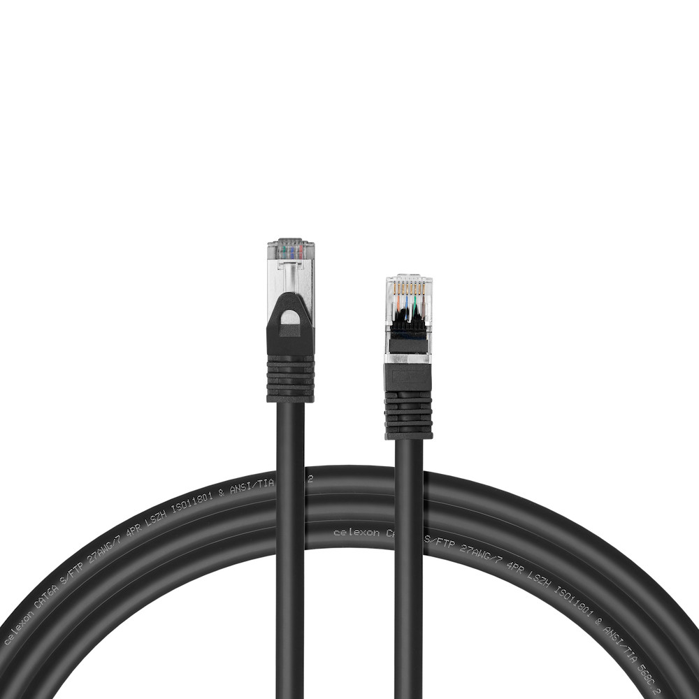 celexon-CAT-6A-Patchkabel-S-FTP-0-5m-Zwart