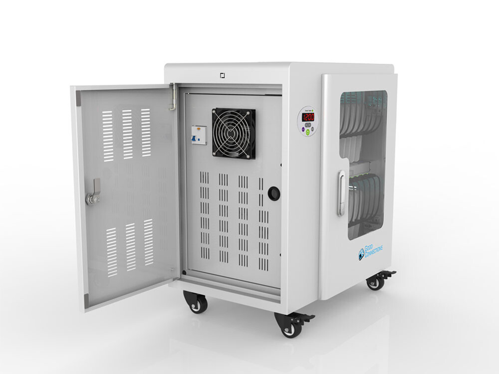 Good-Connections-R-ANTARES-T20S-Tablet-Ladewagen-UV-C-Desinfektion-Sync-Funktion-grau