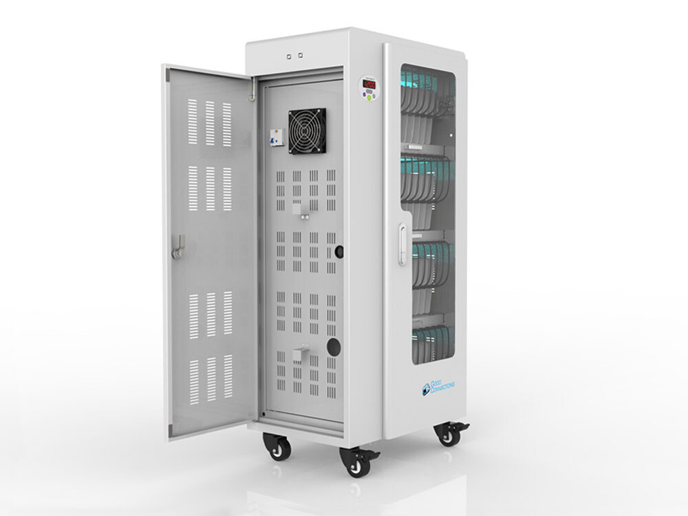 Good-Connections-R-ANTARES-T40S-Tablet-Ladewagen-UV-C-Desinfektion-Sync-Funktion-grau