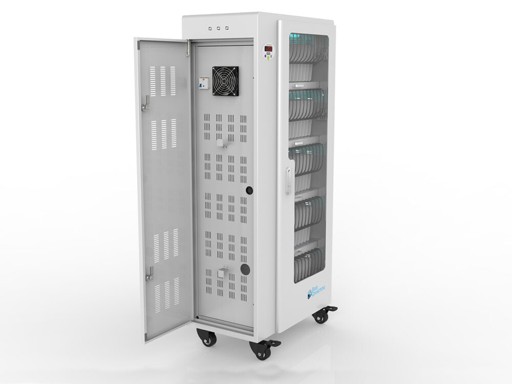 Good-Connections-R-ANTARES-T65S-Tablet-Ladewagen-UV-C-Desinfektion-Sync-Funktion-grau