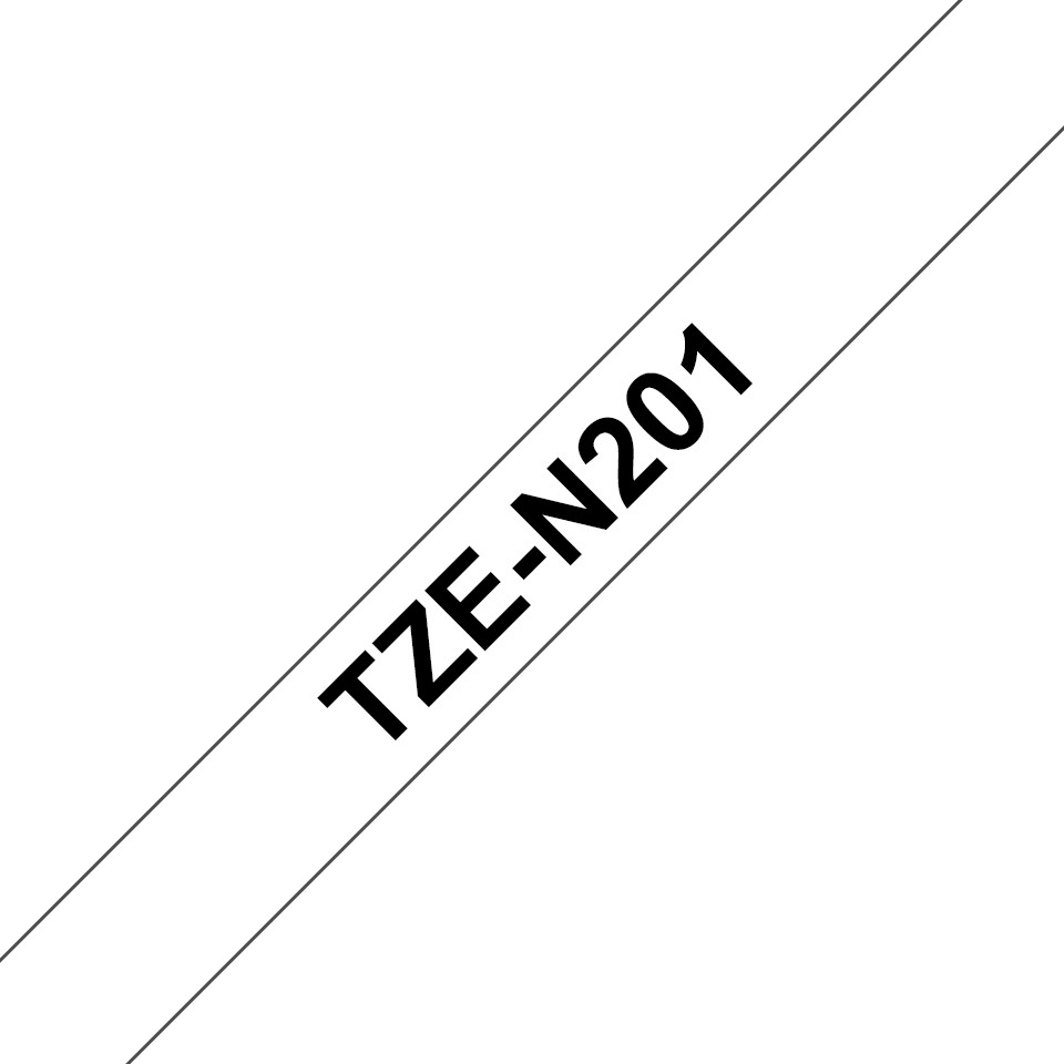 Brother-TZe-N201-Schriftband-weiss-schwarz-3-5mm-8m