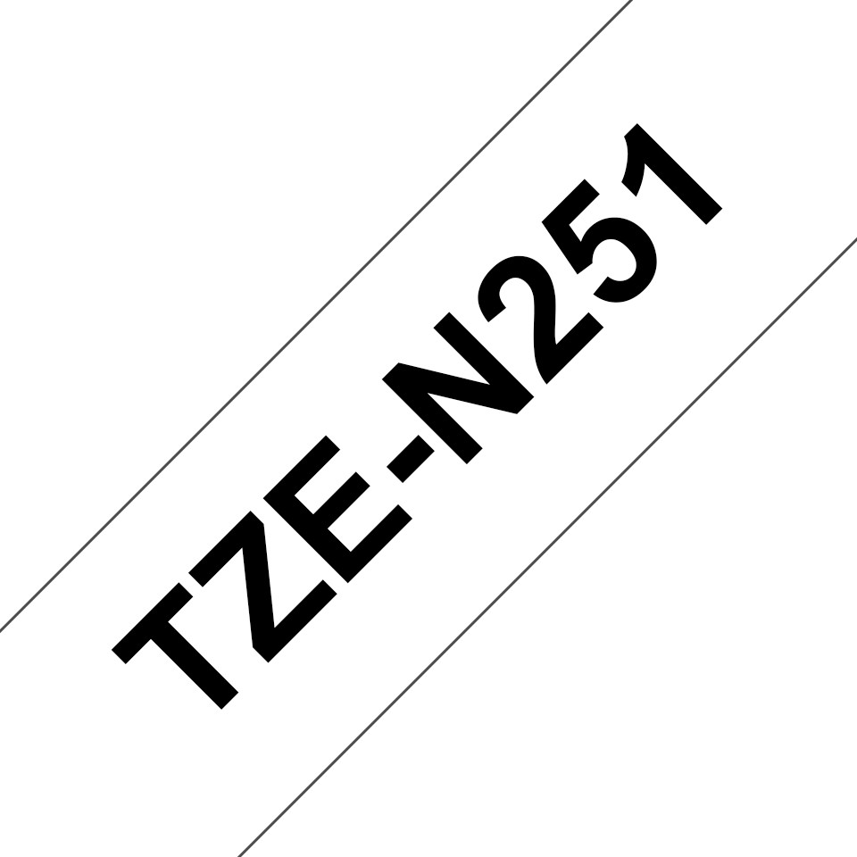 Brother-TZe-N251-Schriftband-weiss-schwarz-24mm-8m