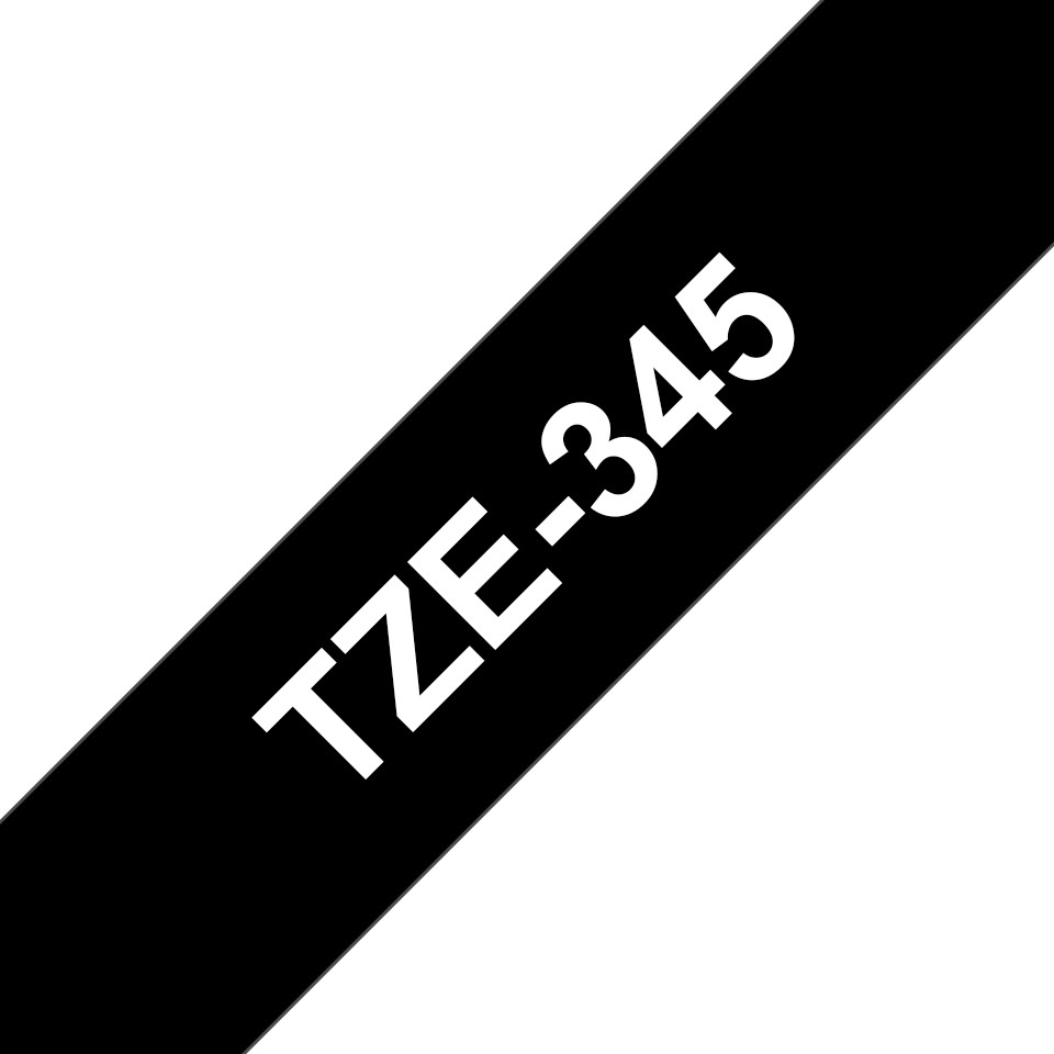 Brother-TZe-345-Schriftband-schwarz-weiss-18mm-8m