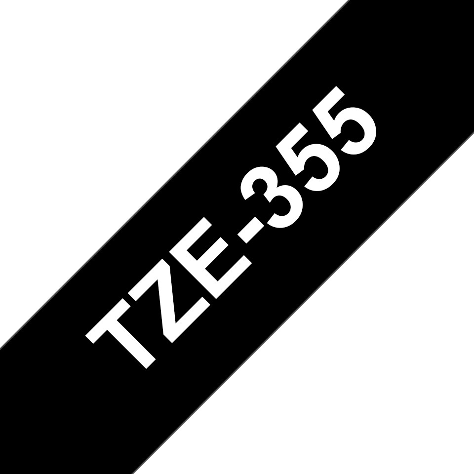 Brother-TZe-355-Schriftband-schwarz-weiss-24mm-8m
