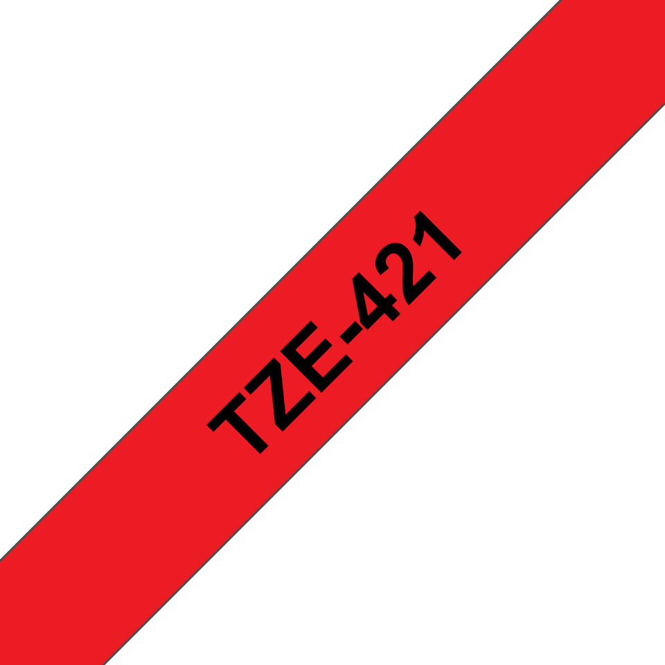Brother-TZe-421-Schriftband-schwarz-rot-9mm-8m