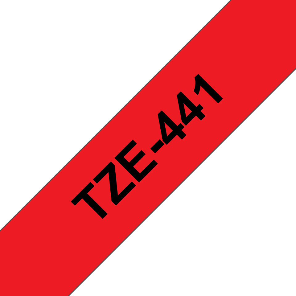 Brother-TZe-441-Schriftband-schwarz-rot-18mm-8m