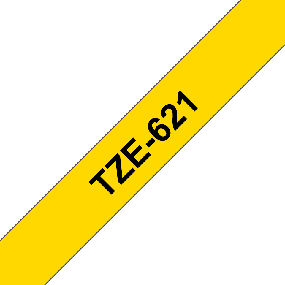 Brother-TZe-621-Schriftband-schwarz-gelb-9mm-8m