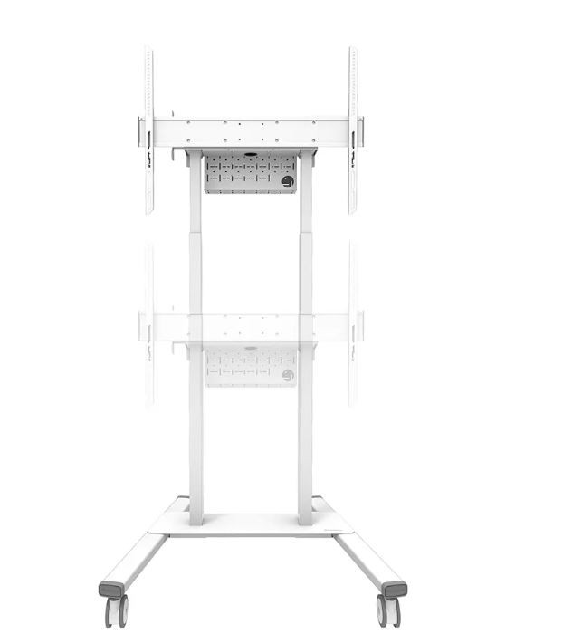 Neomounts-FL55-875WH1-gemotoriseerde-vloerstandaard-voor-55-100-schermen-Wit