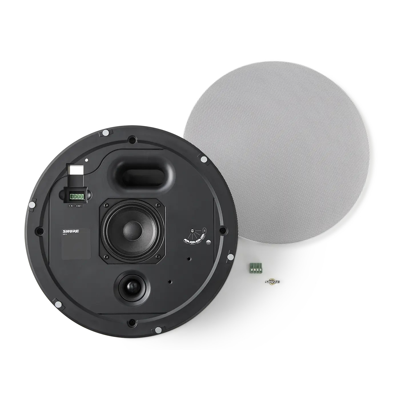 Shure-Microflex-MXP-5-passiver-Deckeneinbaulautsprecher-weiss