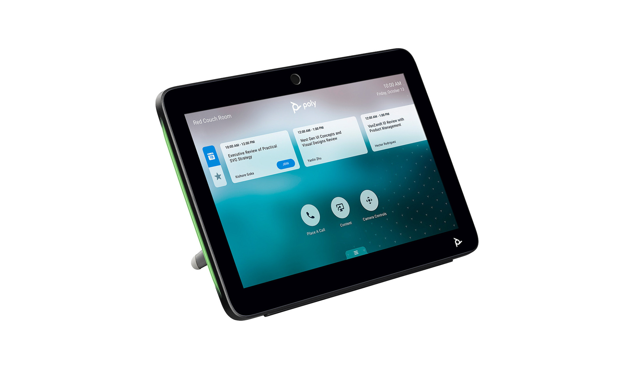 Poly-TC10-Touch-Controller-mit-LED-Statusanzeige-und-flexibler-Montage-fur-smarte-Raumplanung-und-Videokonferenzsteuerung-in-schwarz
