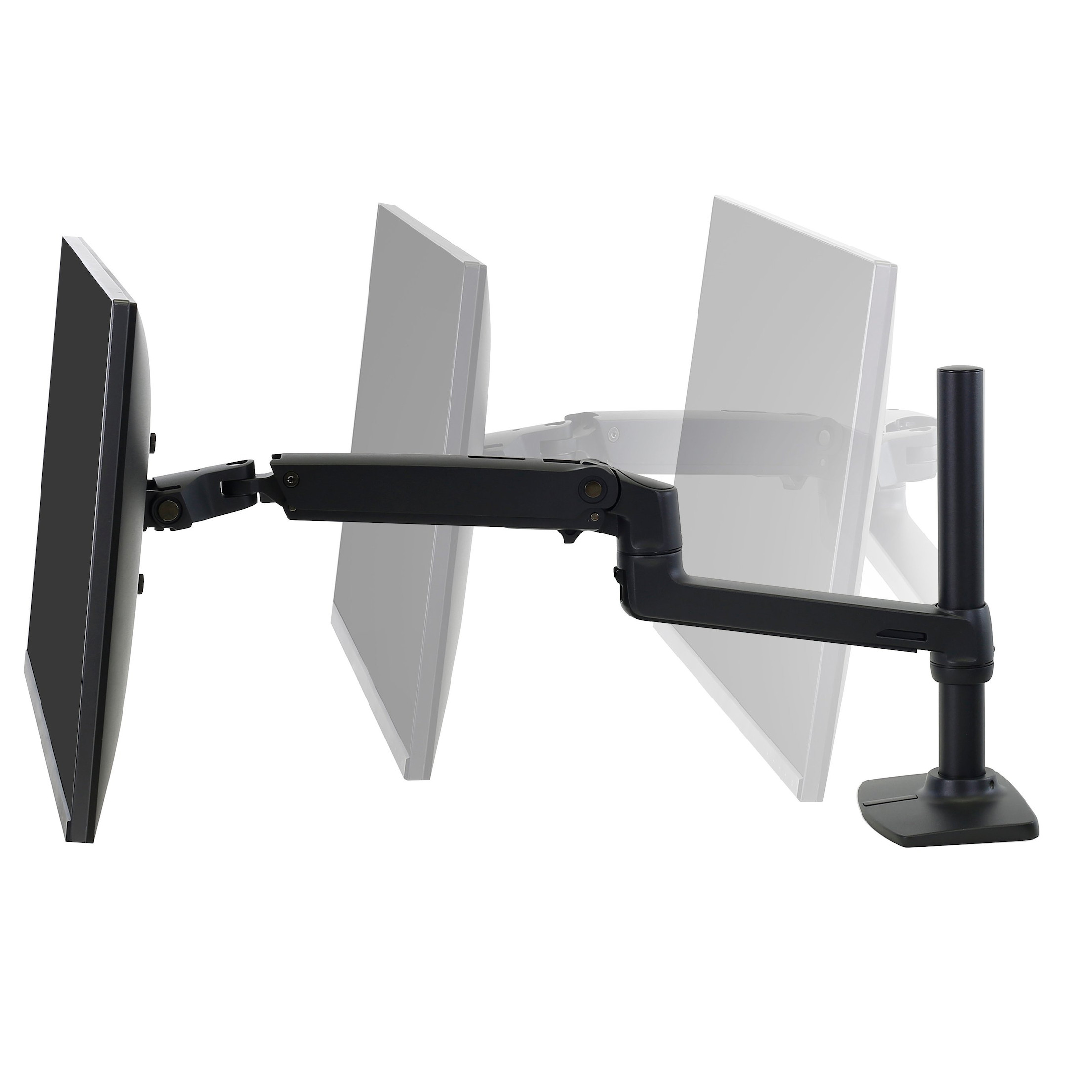 ERgotron-LX-monitorarm-met-hoge-kolom-tafelbevestiging-schermformaat-34-mat-zwart