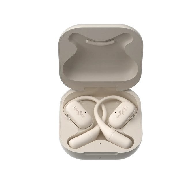 SHOKZ-OpenFit-Open-Ear-Design-Bluetooth-Kopfhorer-mit-28-Stunden-Wiedergabezeit-Farbe-Beige