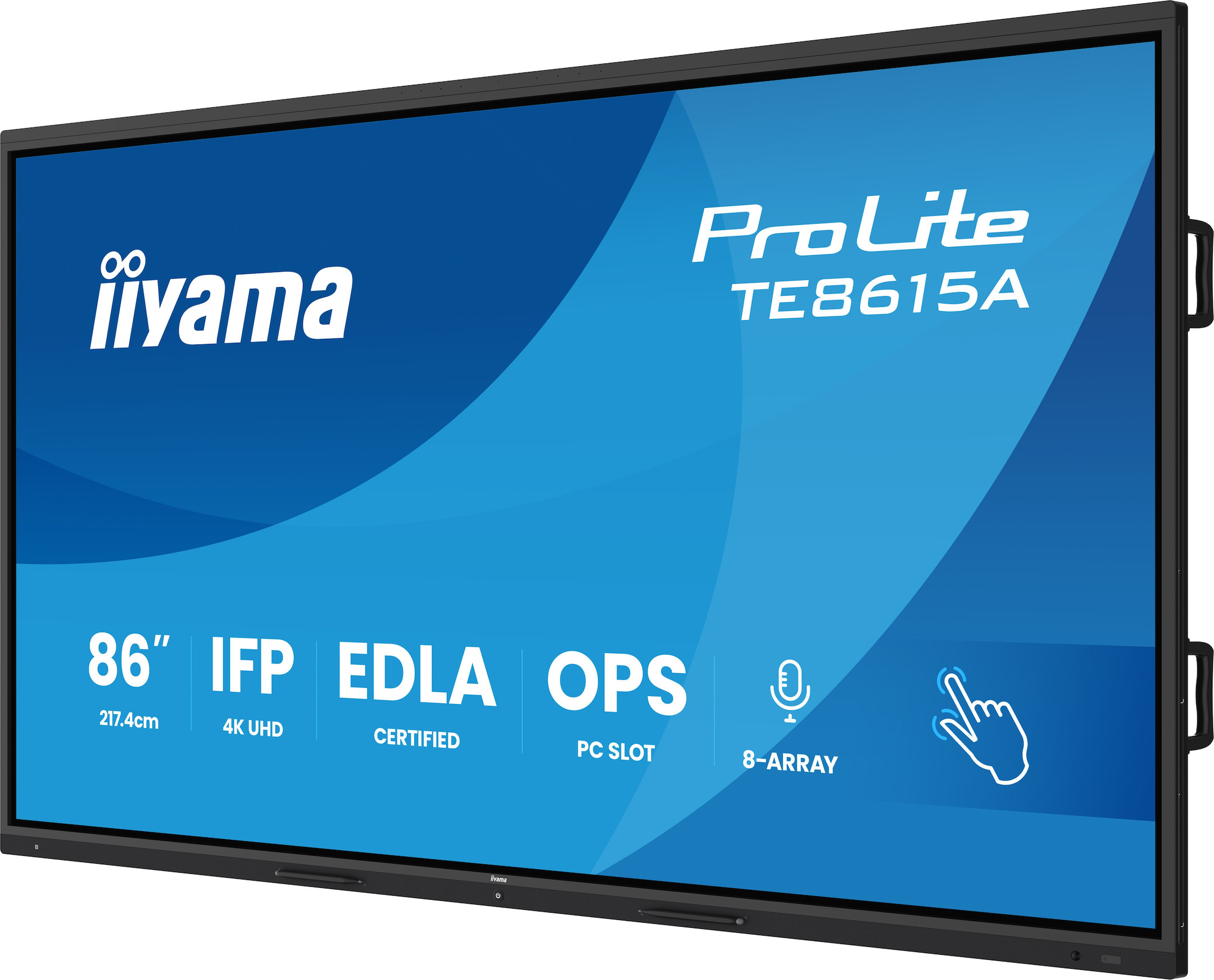 iiyama-ProLite-TE8615A-B1AG-86-4K-UHD-Google-EDLA-gecertificeerd-interactief-display