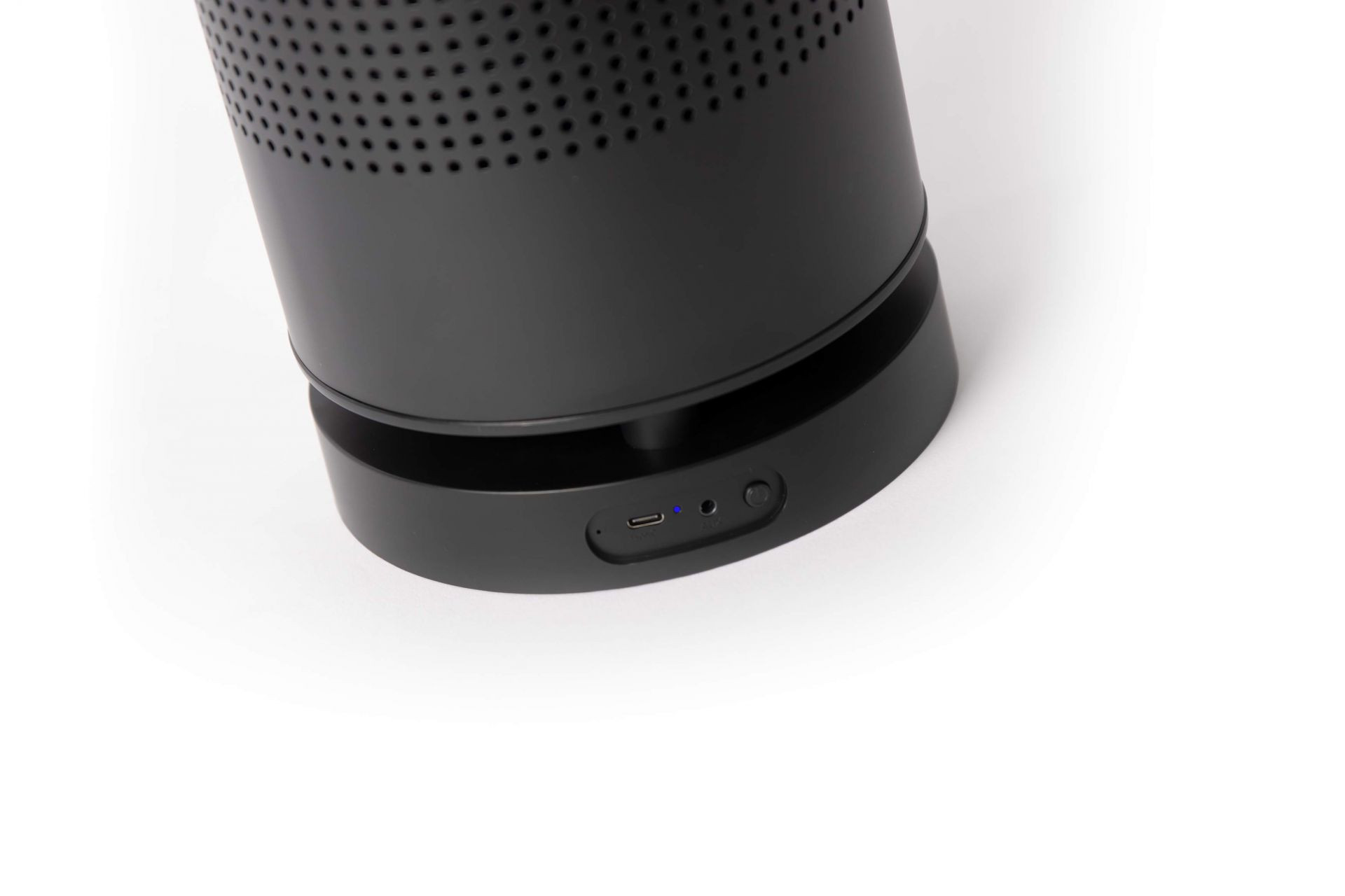 Block-The-Flame-draadloze-Bluetooth-luidspreker-met-tafellamp-voor-een-gezellige-sfeer-in-zwart