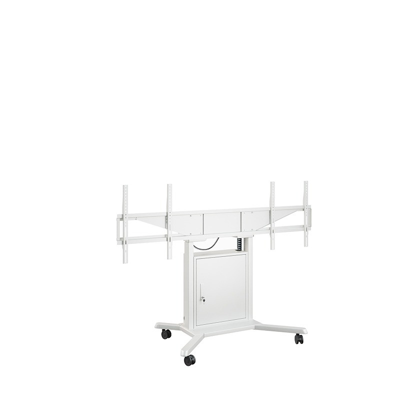 Hagor-HP-Twin-Lift-M-DW-mobiel-elektrisch-gemotoriseerd-in-hoogte-verstelbaar-liftsysteem-voor-twee-displays-naast-elkaar-side-by-side