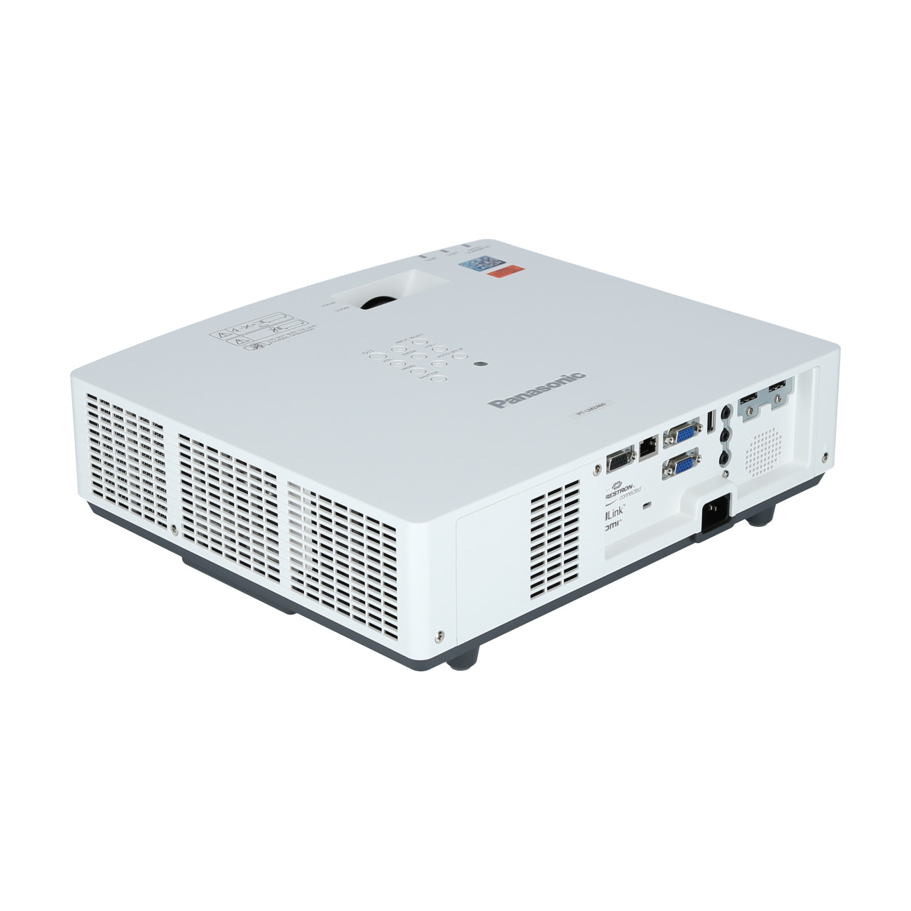 Panasonic-PT-LMZ460EJ-Beamer-mit-4600-Lumen-WUXGA-Auflosung-und-kompakter-Bauweise-fur-Besprechungsraume-Demoware-Platin