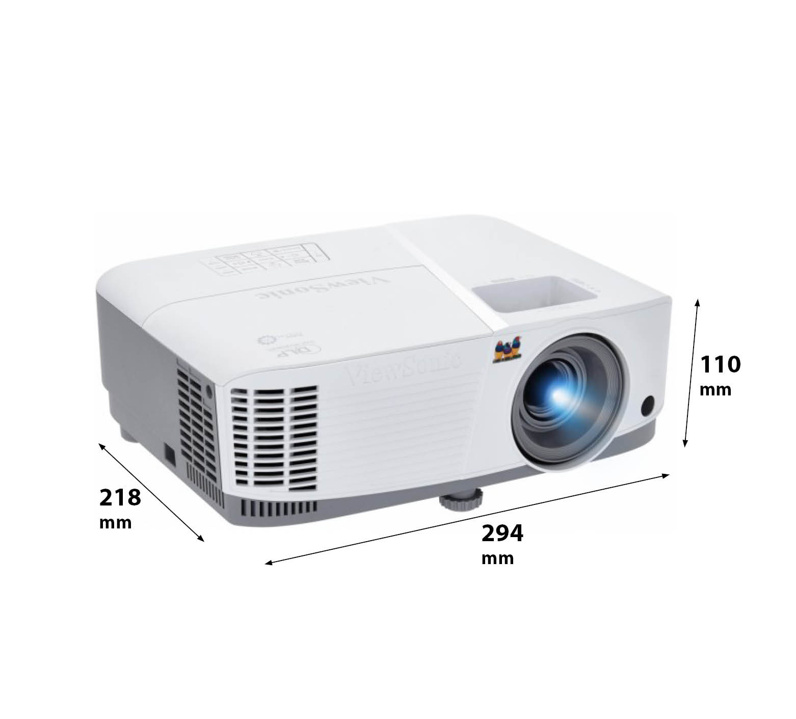 ViewSonic-PA503S-Beamer-mit-hoher-Helligkeit-langlebiger-Lampe-und-gestochen-scharfer-Bildqualitat-fur-vielseitige-Prasentationen-Demoware-Platin