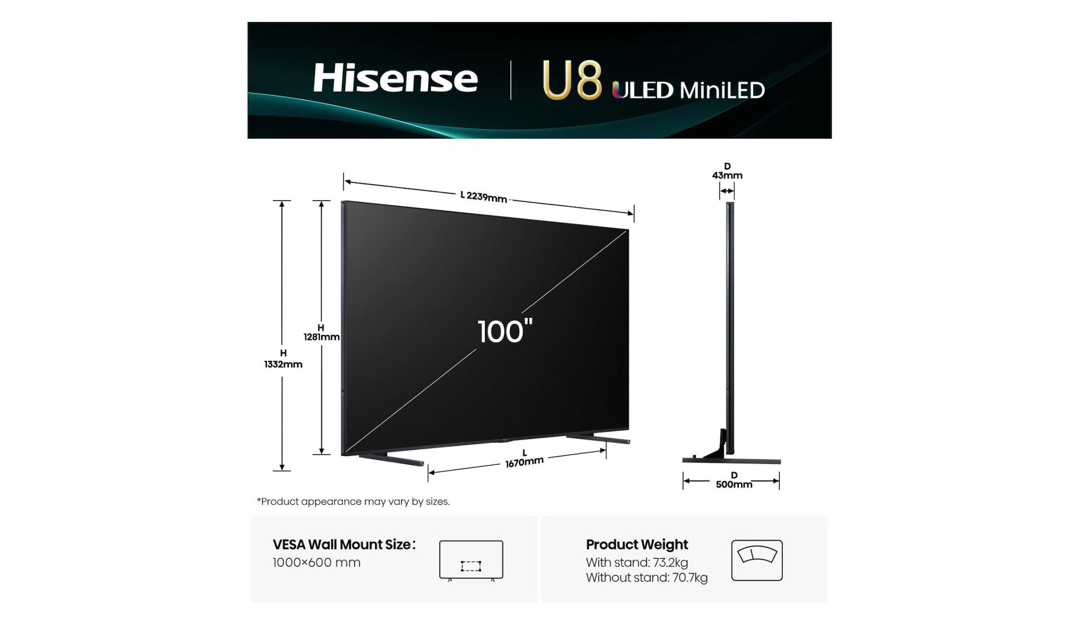 Hisense-100U8Q-100-ULED-MiniLED-Smart-TV-4K-165-Hz