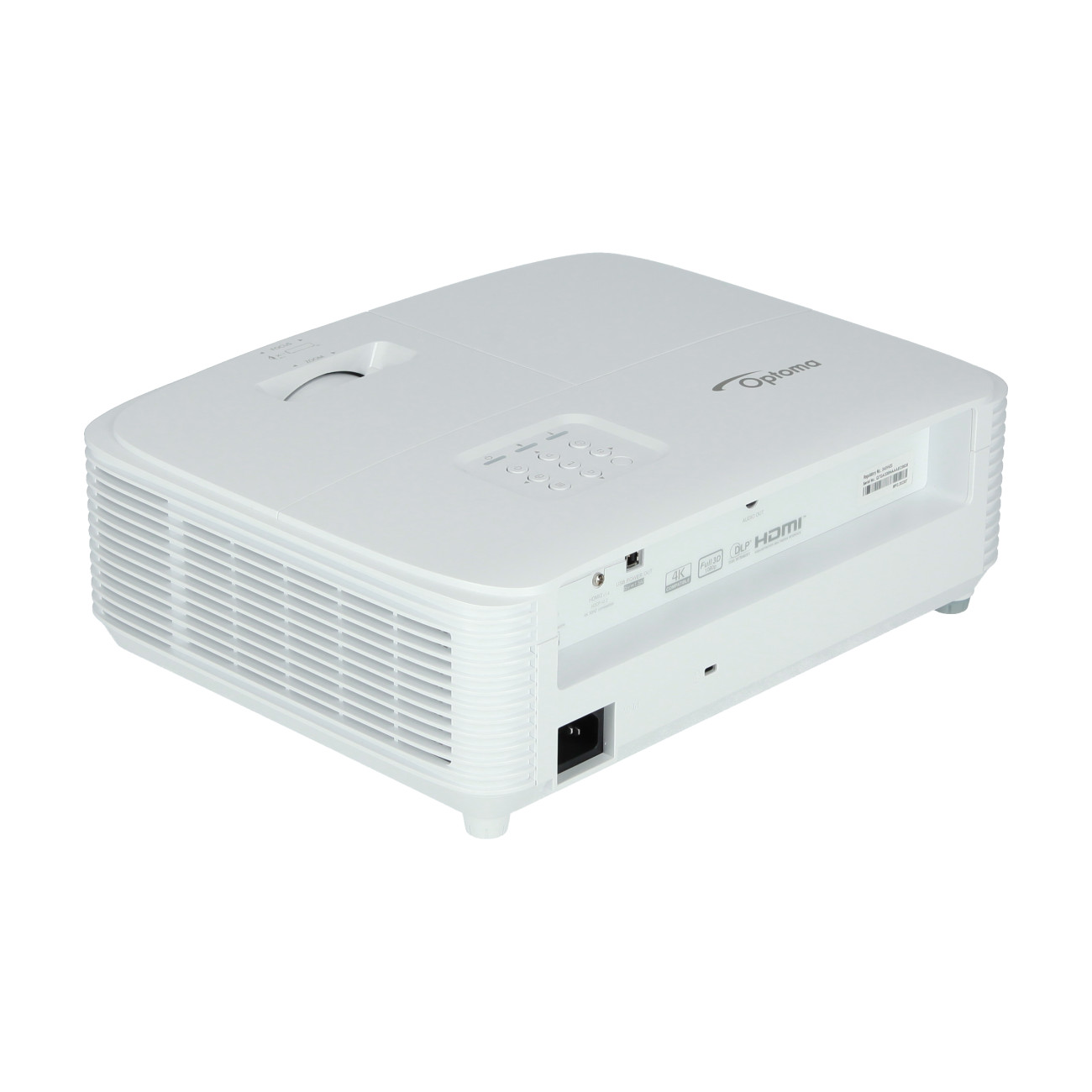 Optoma-HD30LV-Full-HD-Beamer-mit-brillanten-Farben-und-4500-Lumen-fur-vielseitiges-Entertainment-Demoware-Silber