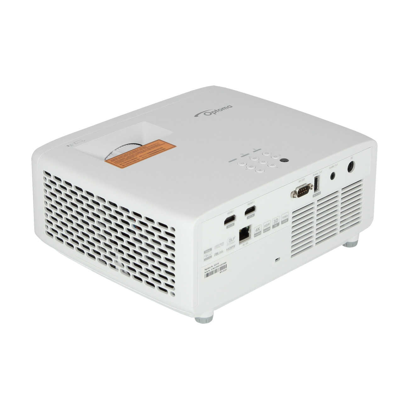 Optoma-ZH520-Full-HD-Beamer-mit-5500-Lumen-und-kompakter-Bauweise-fur-professionelle-Prasentationen-Demoware-Platin