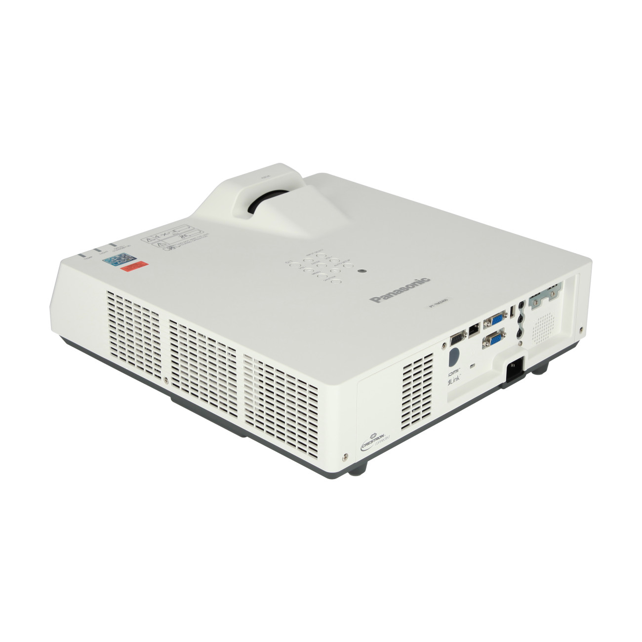 Panasonic-PT-TMZ400EJ-Kurzdistanz-Beamer-mit-4000-Lumen-und-WUXGA-Auflosung-fur-effiziente-Nutzung-in-Bildung-und-Business-Demoware-Platin