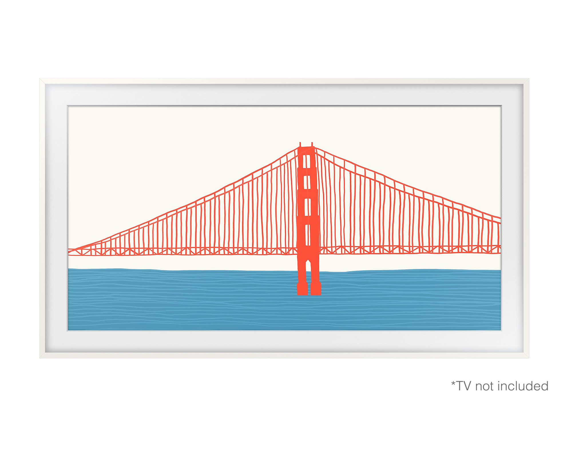 Samsung-The-Frame-50-Rahmen-Modern-in-Weiss-Demoware