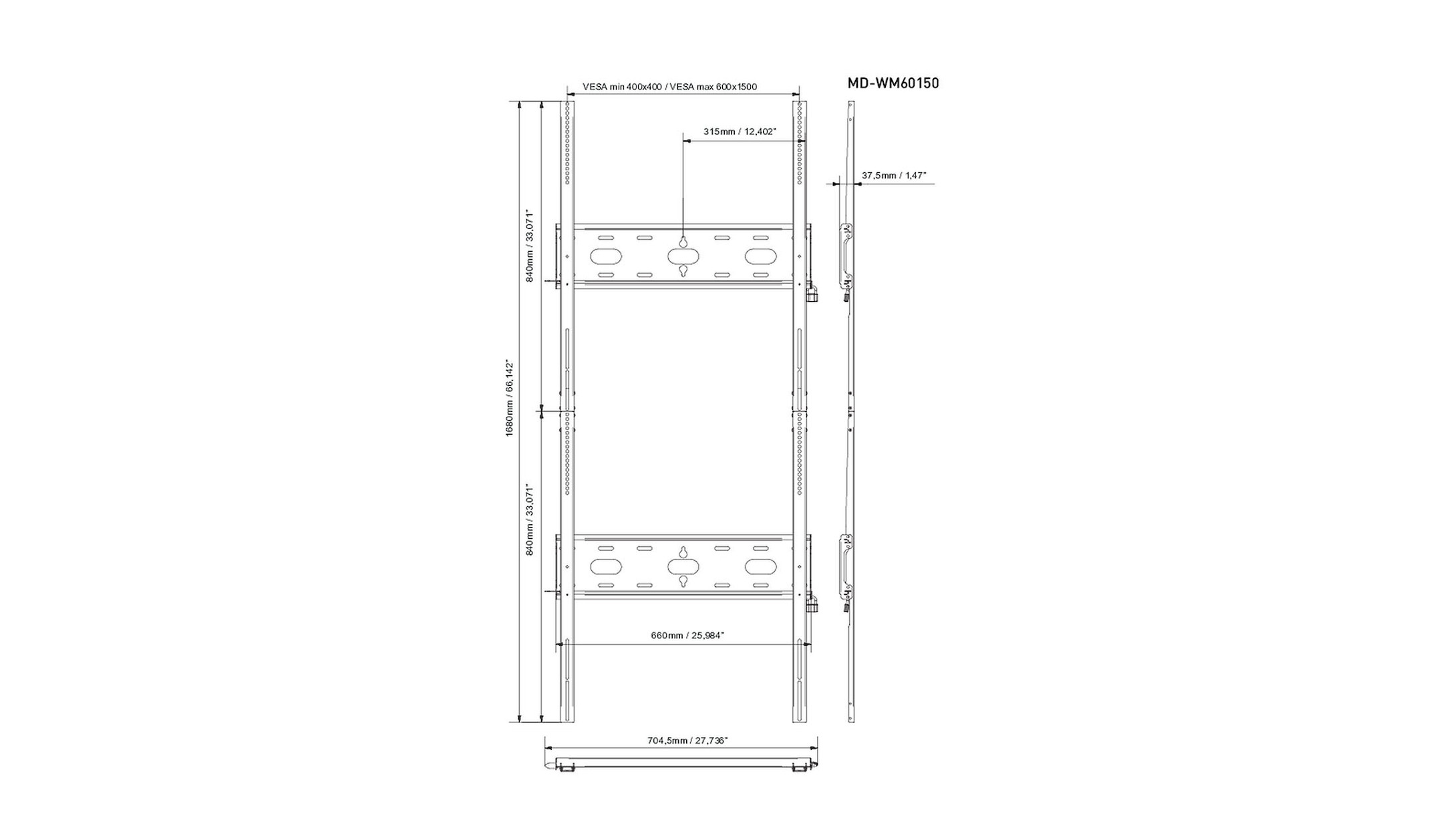 iiyama-MD-WM60150-Universele-wandbevestiging-tot-VESA-600x1500-mm