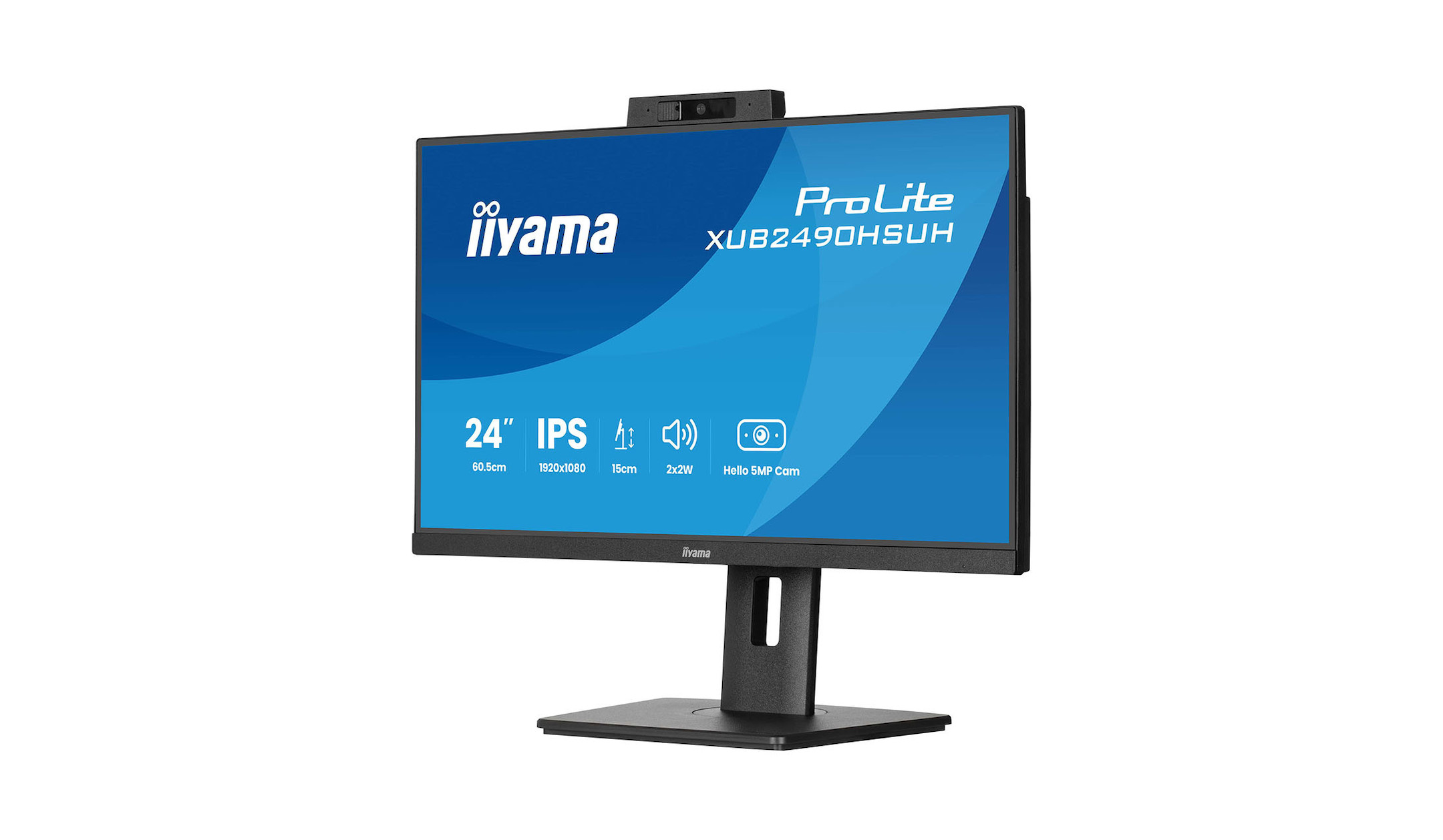 iiyama-ProLite-XUB2490HSUH-B2-24-inch-desktopmonitor-met-geintegreerde-Windows-Hello-webcam-en-microfoon