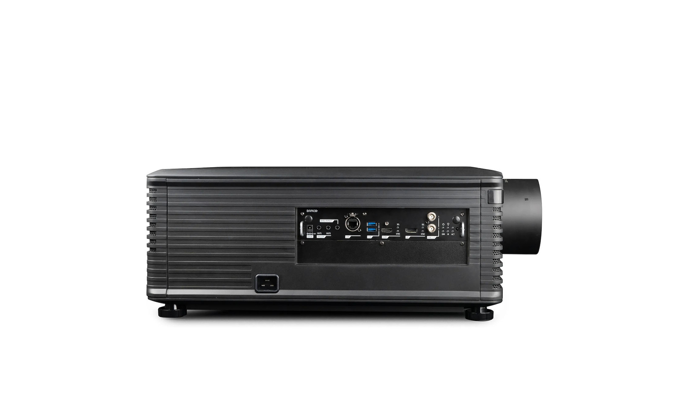 Barco-I600-4K10-10-000-ISO-lumen-4K-UHD-single-chip-laserfosforbeamer-zonder-lens-zwart