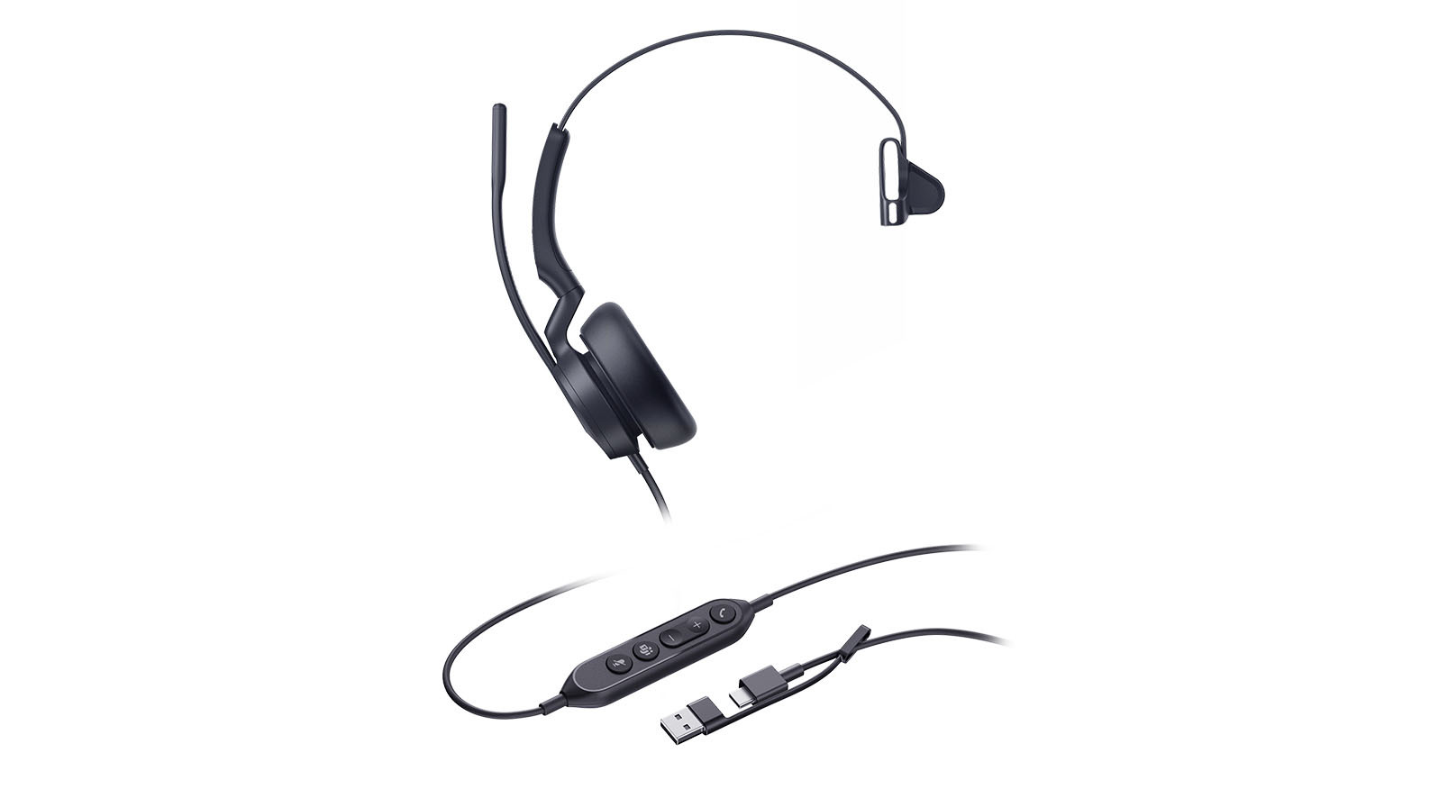 Yealink-UH46-Bedrade-mono-USB-C-A-headset