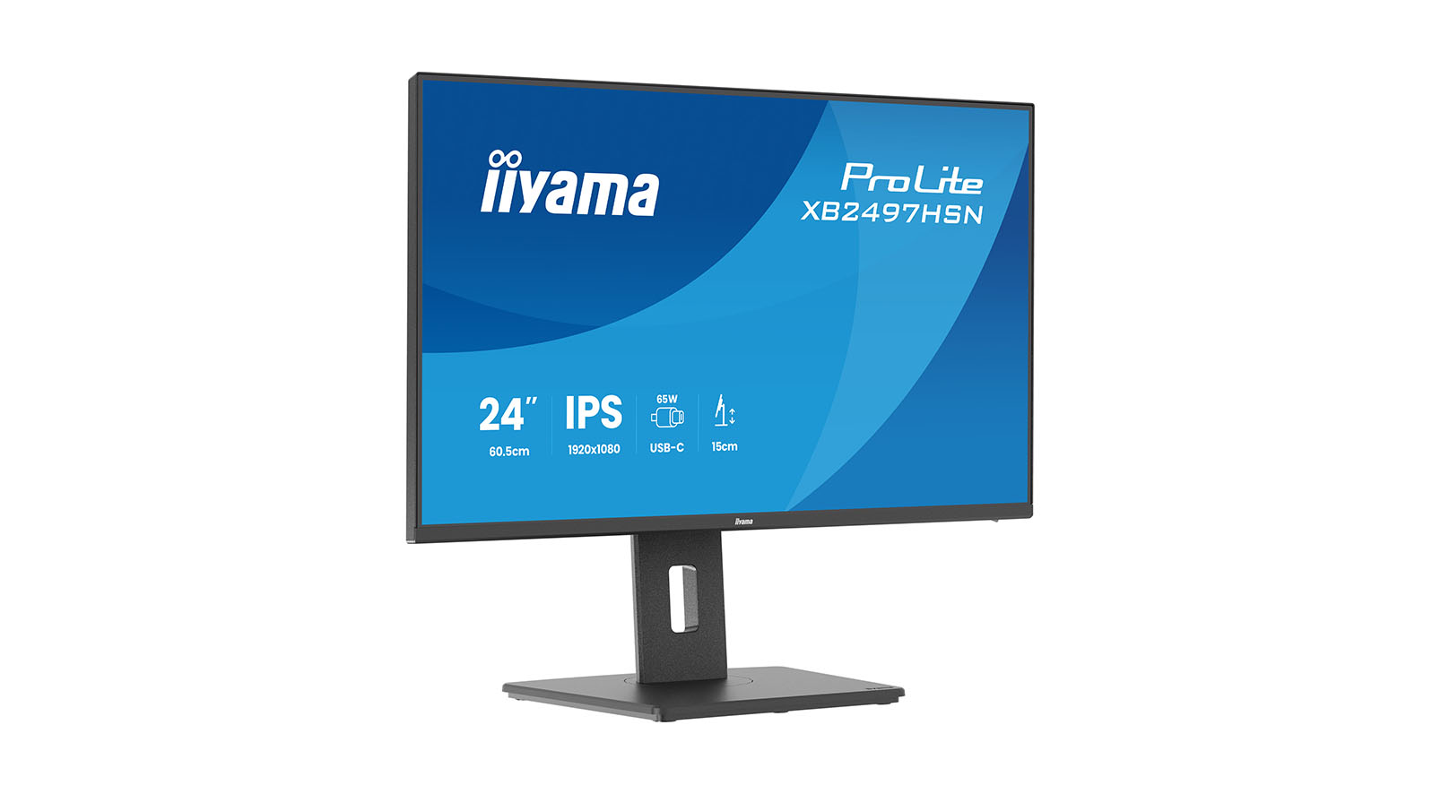 iiyama-ProLite-XB2497HSN-B1-23-8-inch-monitor-met-IPS-schermtechnologie-USB-C-dock-RJ45-poort-LAN-en-ergonomische-voet