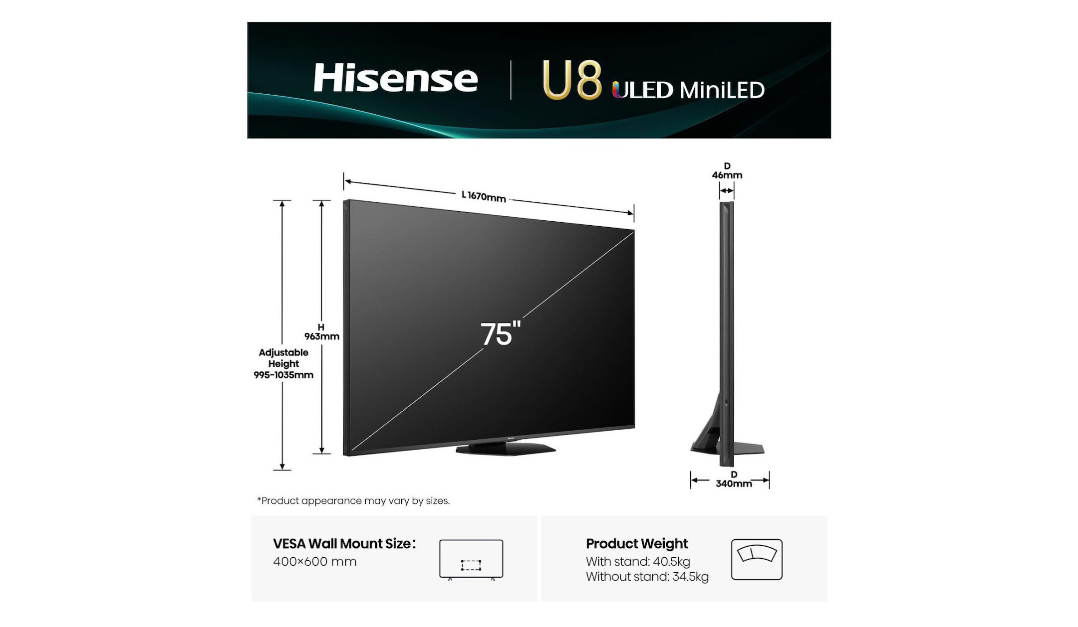 Hisense-75U8Q-75-ULED-MiniLED-Smart-TV-4K-165-Hz-Demoware